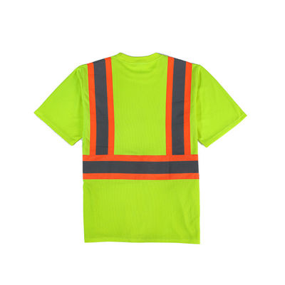 Class 3 Hi Vis Fr قمصان قصيرة الأكمام رؤية عالية سلامة تي شيرت قمصان بولو عاكسة