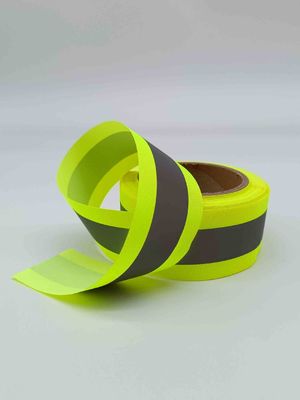 Green Reflective Elastic Tape For Clothing Webbing Strap For Safety 5cmx50m