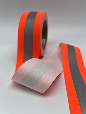 اللون الأحمر الفضي الشريط العاكس العاكس للنار 2.5cm 5cm 7.5cm شريط عاكس