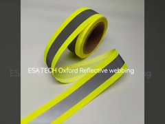 EN471 إضاءة مقاومة للماء عاكس الرمز البريدي عاكس النايلون زيبر للملابس